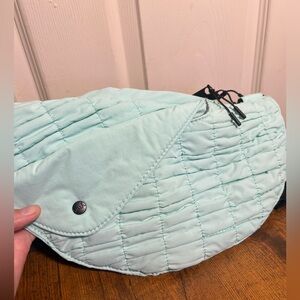 Light Blue Quilted Crossbody Bag